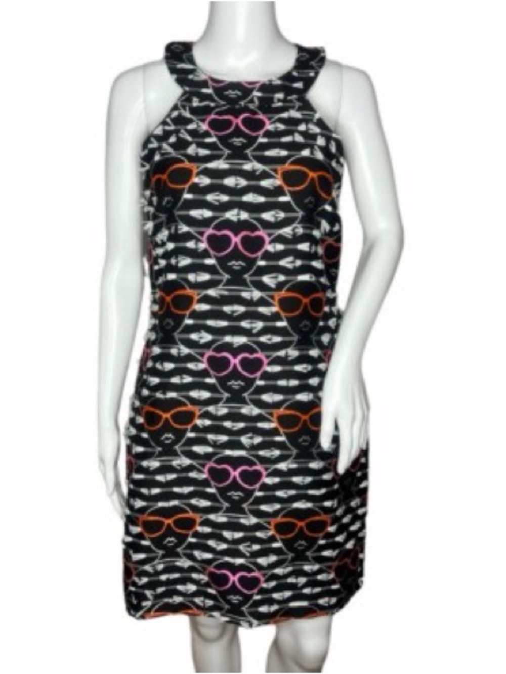 Hutch Black Mini Dress with cute Sunglasses Print - as seen at Anthropology!